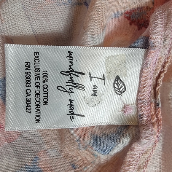 Nic+Zoe 100% cotton Abstract Print Button Front colorful Tunic Top Medium - Picture 9 of 10